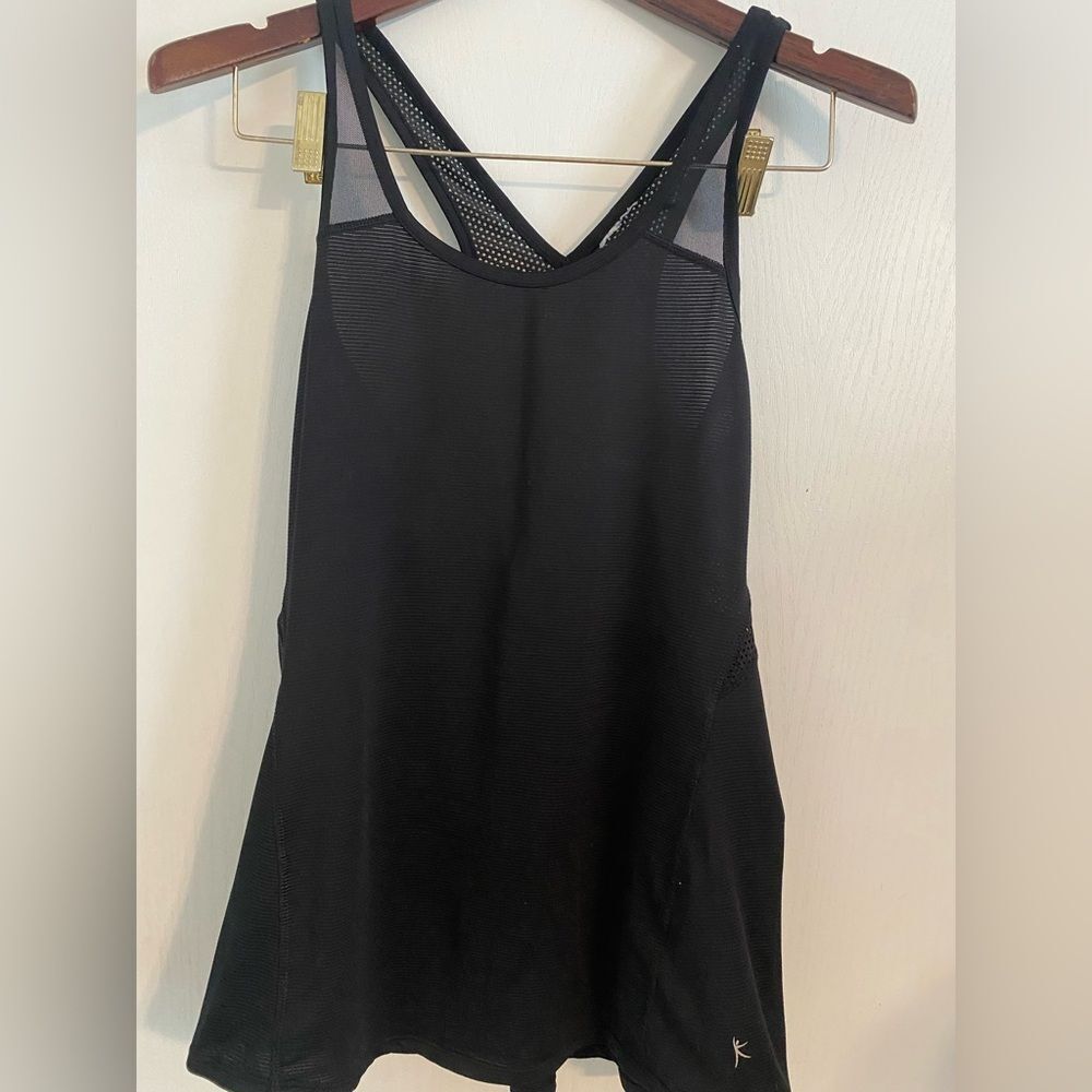 Danskin Athletic Tank Top | Color: Black | Size: Small |